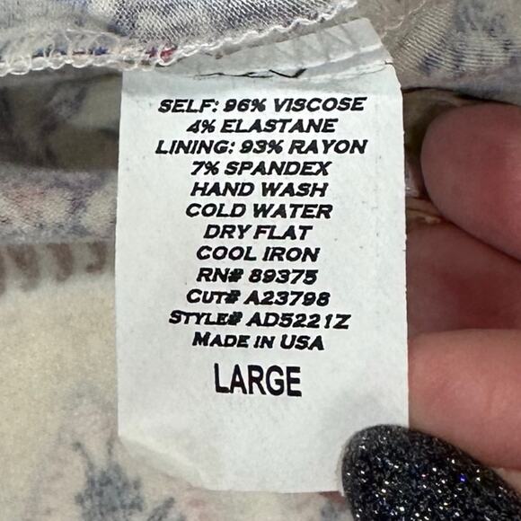 SKY WATERCOLOR MINI DRESS SZ L $120 - Picture 11 of 11